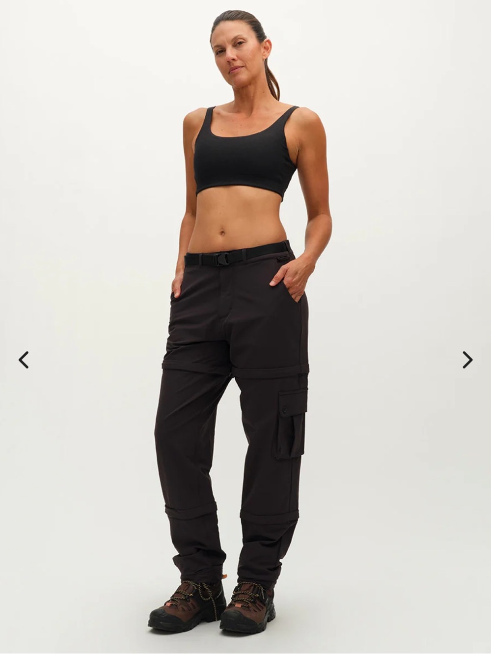 Outdoor Voices Black Convertible zip off Cargo Joggers
